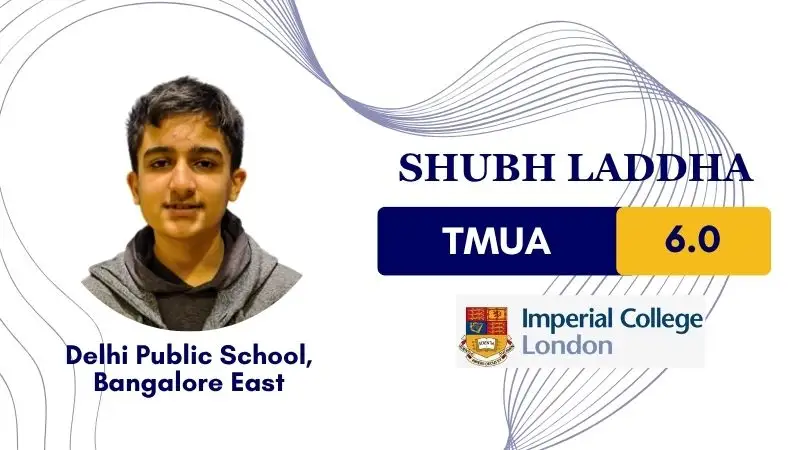 High-scoring student from the TMUA Coaching programme at Quest For Success