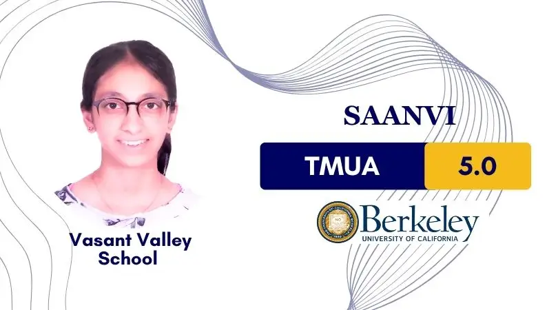 Student achieving excellent results with TMUA Test Coaching
