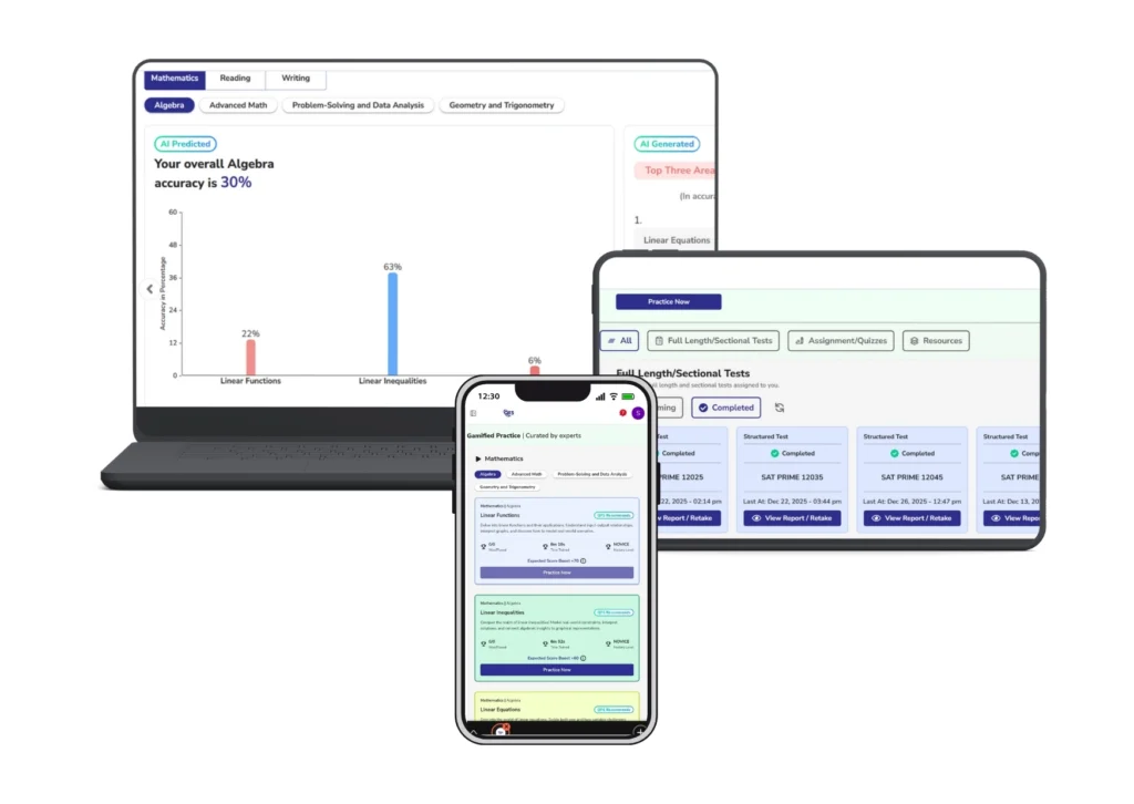 SAT mock test series with practice exams and score improvement strategies
